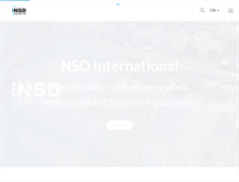 Tablet Screenshot of nsdinternational.com
